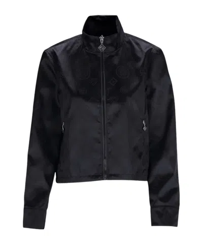 CASABLANCA LOGO-PATTERN BOMBER JACKET