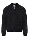 Casablanca Bomber Jacket With Ribbed Details In Black