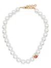 Casablanca Logo Pearl Necklace Accessories In White