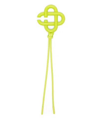 Casablanca Neon Green Logo-pendant Charm