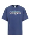 Casablanca Oversized T-shirt With Chrome Text Print In Blue