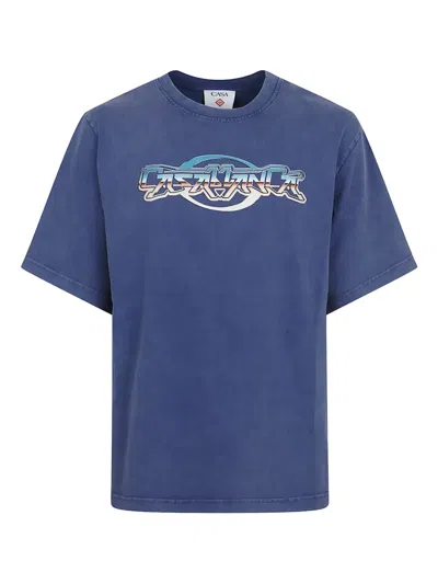 CASABLANCA LOGO-PRINT COTTON T-SHIRT