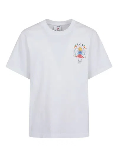 CASABLANCA LOGO-PRINT COTTON T-SHIRT