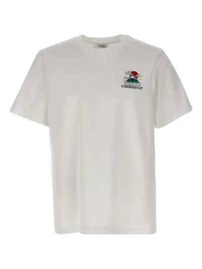 CASABLANCA CASABLANCA LOGO-PRINT COTTON TEE