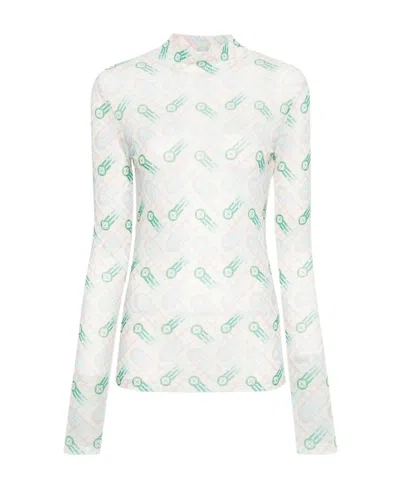 CASABLANCA CASABLANCA PING PONG MESH TOP