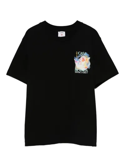 Casablanca Logo-print T-shirt In Black
