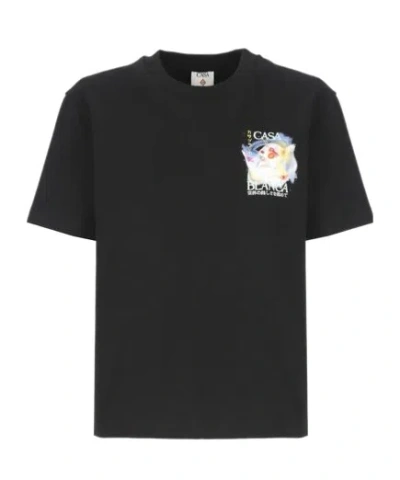 Casablanca Logo-print T-shirt In Black