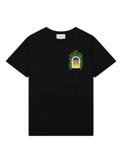 Casablanca Logo-print T-shirt In Black