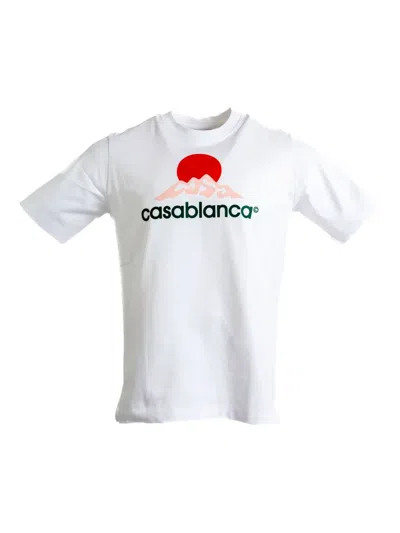 Casablanca Logo-print T-shirt In White