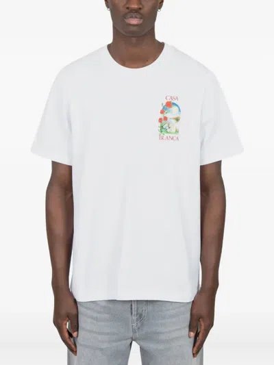 Casablanca Logo-print T-shirt In White