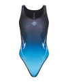 Casablanca Logo Printed One-piece Swimsuit In Blue
