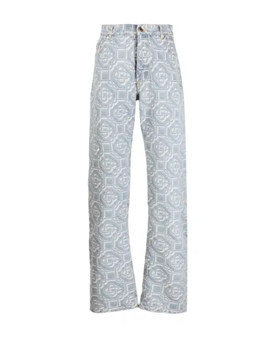 CASABLANCA LOGO-PRINTED STRAIGHT JEANS