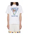 Casablanca Cotton Crew Neck T-shirt With Graphic Print In White