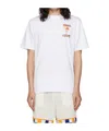 Casablanca La Flamme Du Sport Round-collar T-shirt In White