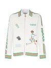 CASABLANCA LOGO SHIRT JACKET WITH CONTRASTING BUTTONS