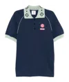 Casablanca Polo With Logo In Blue