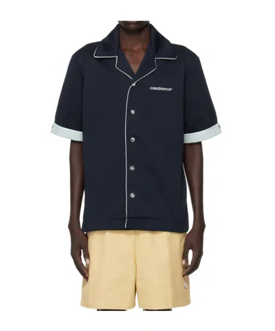 Casablanca Logo Short-sleeved Shirt In Black