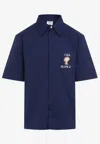 Casablanca Logo Short-sleeved Shirt In Navy