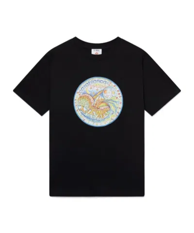 Casablanca Logo Short-sleeved T-shirt In Black