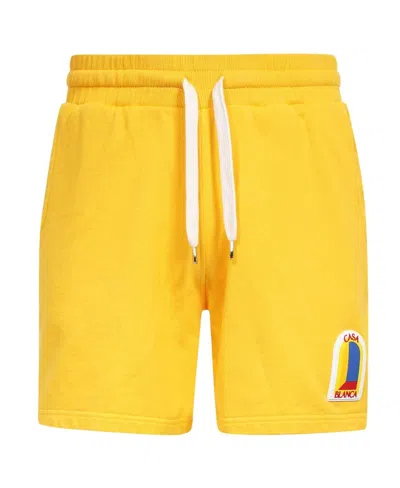 Casablanca Logo Shorts In Yellow