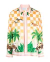 Casablanca Tennis Club Silk Shirt In Multicolor