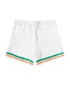 Casablanca Mens Casa Way Graphic-print Drawstring Silk Shorts In White