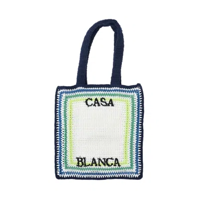 Casablanca Logo Tote Bag In White