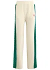 Casablanca Logo Wide-leg Wool-blend Trousers In Green