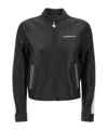 Casablanca Womens Black Racer Regular-fit Leather Jacket In Black