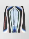Casablanca Graphic Mountain Straight-leg Logo-print Silk-twill Drawstring Shorts In Multi