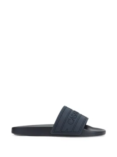 Casablanca Logo Pool Slides Rubber Sole Design In Multi