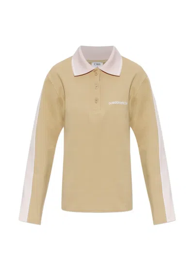 Casablanca Logo-embroidered Long-sleeve Sweater In Brown