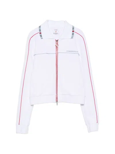 Casablanca Logo-embroidered Piped Track Jacket In Multi