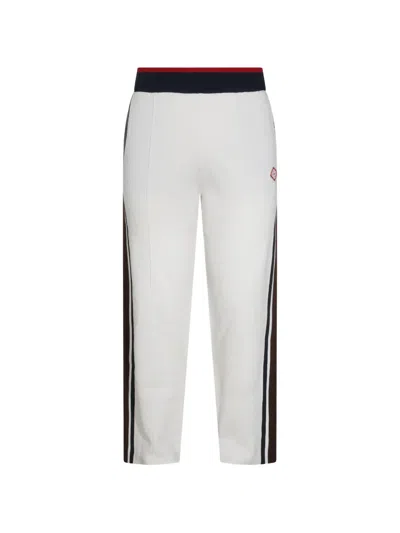 Casablanca Logo-patch Side-stripe Trousers In White