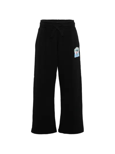 Casablanca Kids' Logo-patch Track Pants In Black
