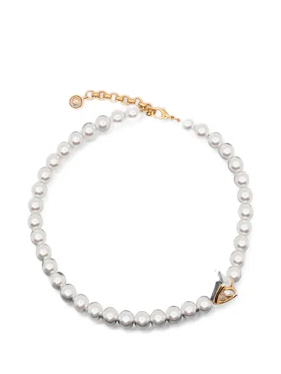 Casablanca Logo-plaque Necklace In Gold