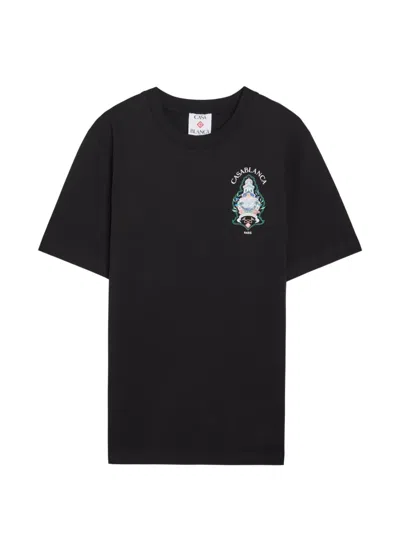 Casablanca Beauty Of The World Logo Graphic T-shirt In Animal Print