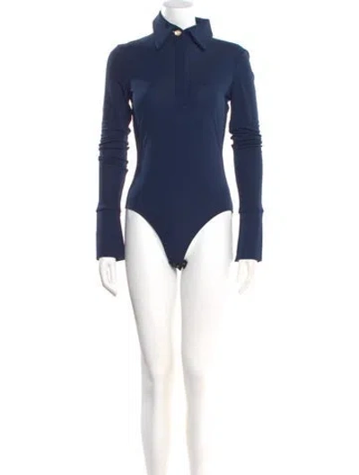 Pre-owned Casablanca Long Sleeve Bodysuit W/ Tags In Blue