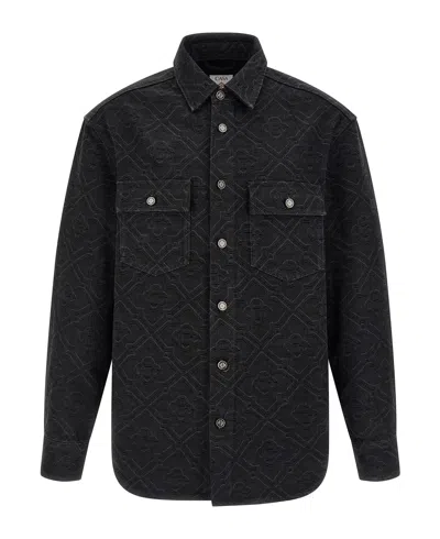 Casablanca Long Sleeve Casual Shirt For Men In Black