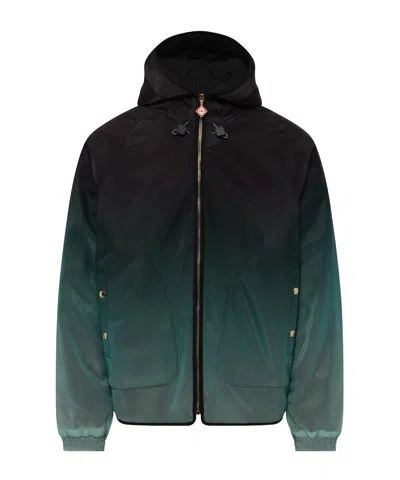 Casablanca Ombre-effect Hooded Jacket In Green