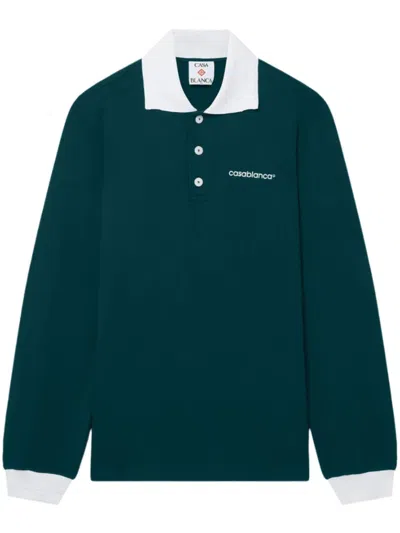 CASABLANCA LONG-SLEEVE POLO SHIRT