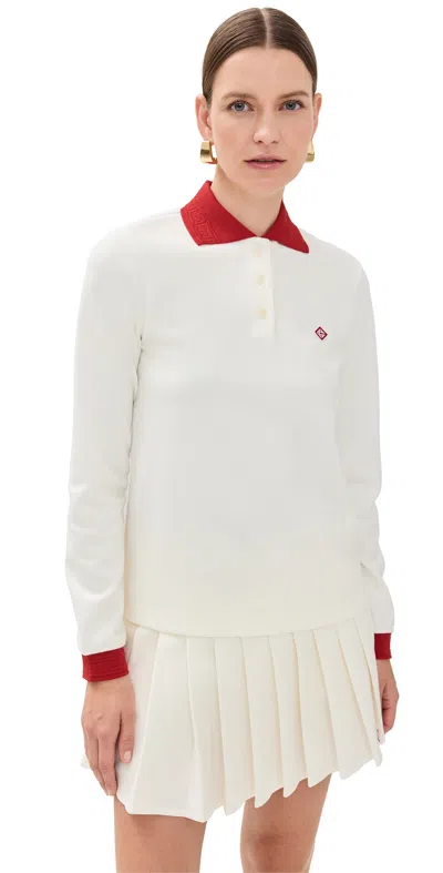 Casablanca Polo Shirt With Logo Detail In Diamond Logo