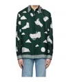 Casablanca Green Classic Collar Long Sleeve Shirt In Green