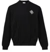 Casablanca Pearl Diamond Cc Patch Sweatshirt In Black