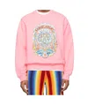 Casablanca Pink Casa Way Skate Printed Sweatshirt In Pink
