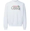 Casablanca Cotton Crew Neck Sweatshirt With Graphic Print In White