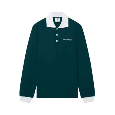 Pre-owned Casablanca Long-sleeve Viscose Polo 'green' | Men's Size Xl