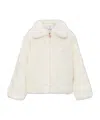 Casablanca Long Sleeve Zipper Fur In White