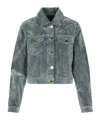 Casablanca Light Blue Cotton Blend Jacket In Gray