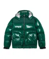 Casablanca Quilted Down-feather Jacket With Glossy Finish In Metallic